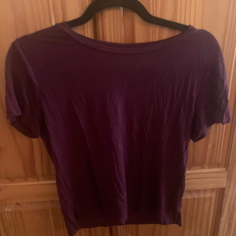 Burgundy American Eagle Soft and Sexy Short Sleeve